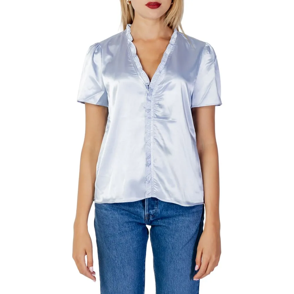 Vila Clothes Women's Blue Polyester Shirt