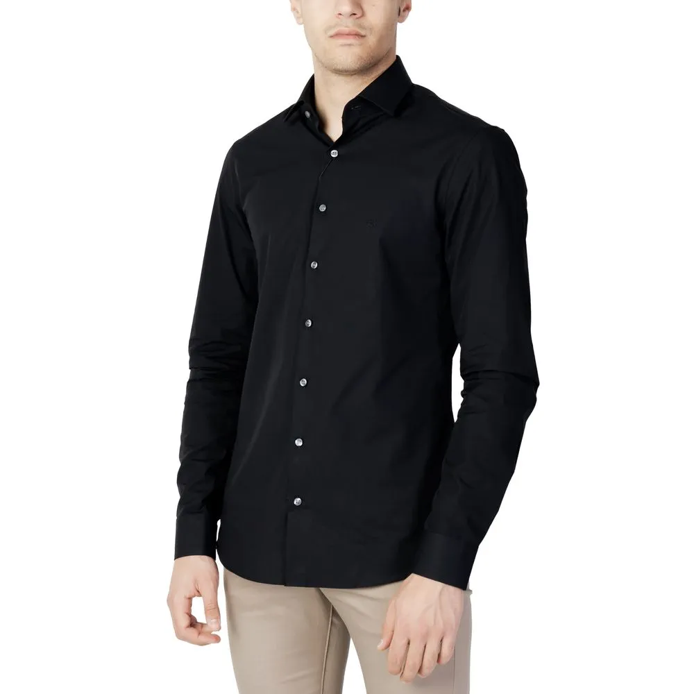 Calvin Klein Men's Black Cotton Shirt