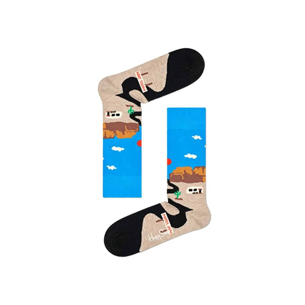 Happy Socks Women's Blue Cotton Tights & Sock