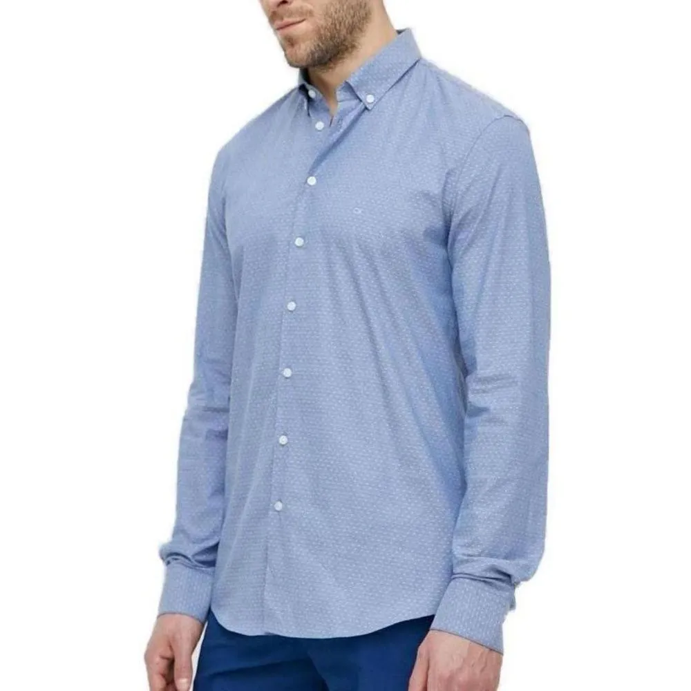 Calvin Klein Men's Light Blue Cotton Shirt