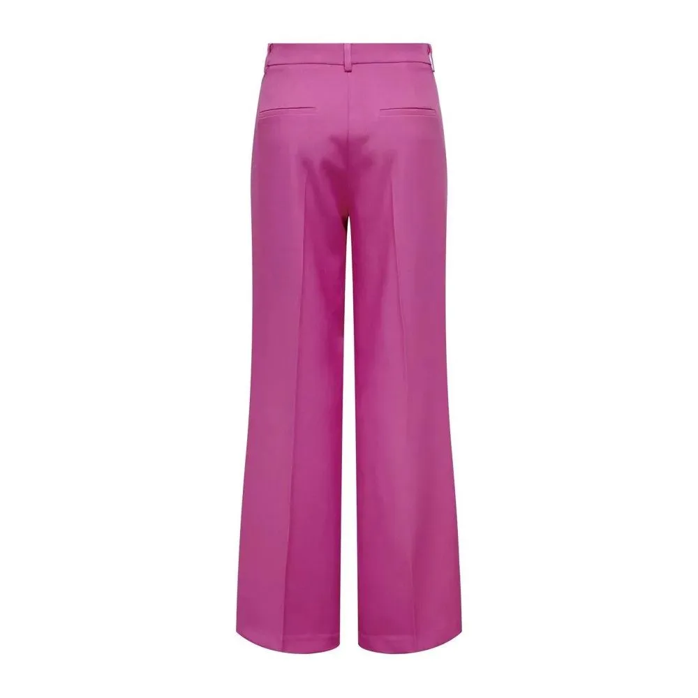 Only Women's Pink Polyester Polyester Jeans & Pant