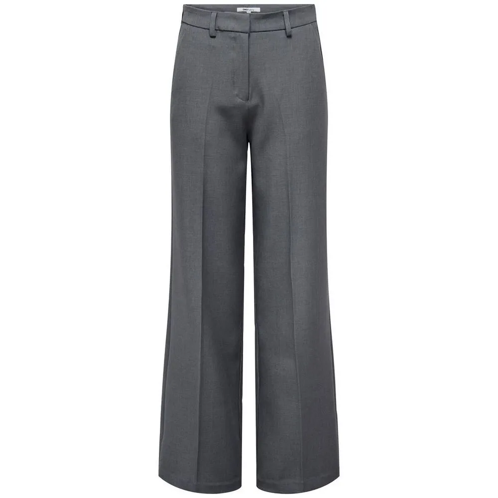 Only Women's Gray Polyester Polyester Jeans & Pant