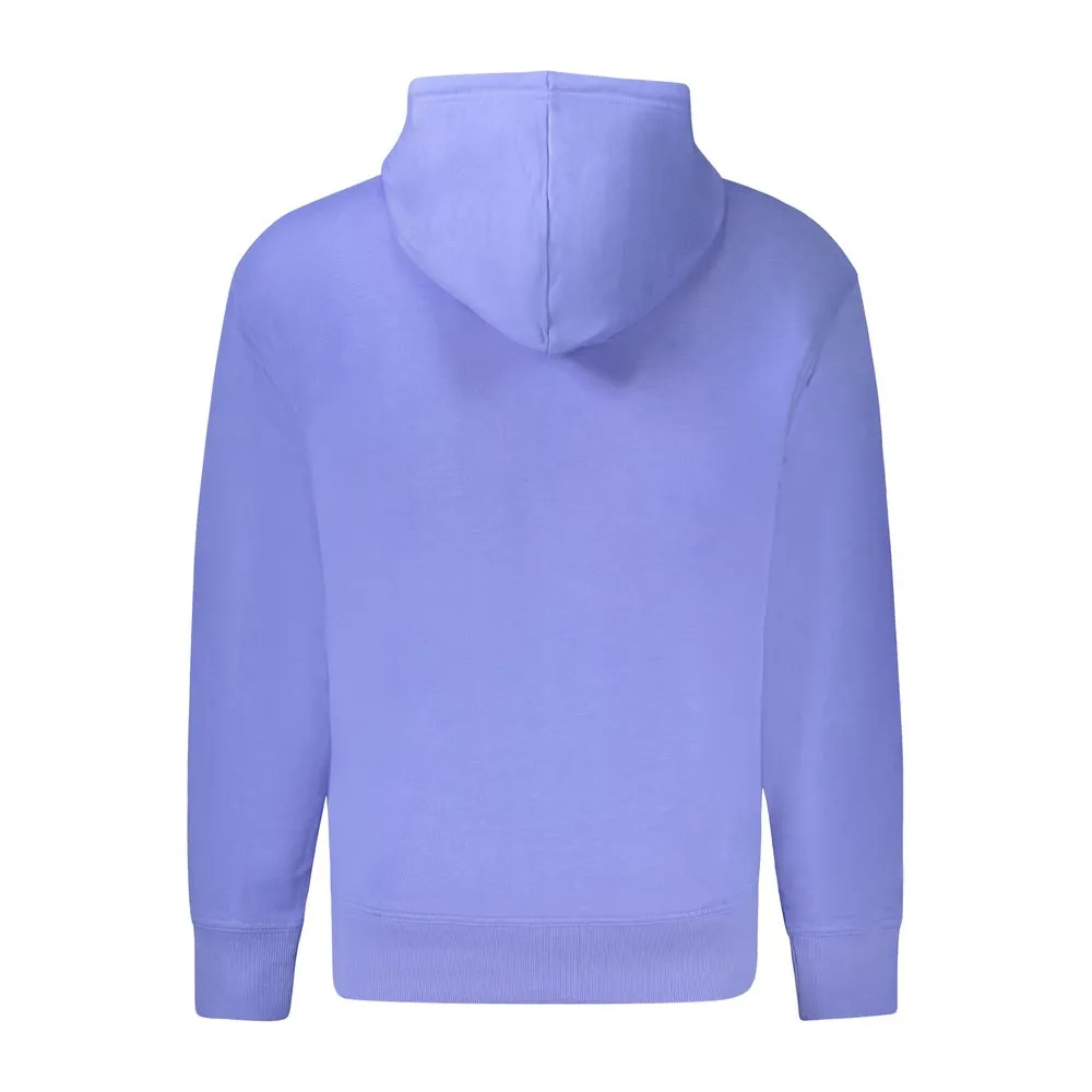 Hugo Boss Blue Organic Cotton Men Sweater Hoodie