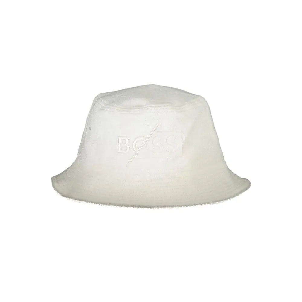 Hugo Boss White Cotton Men Hat