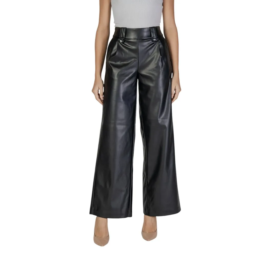 Only Women's Black Polyester Jeans & Pant