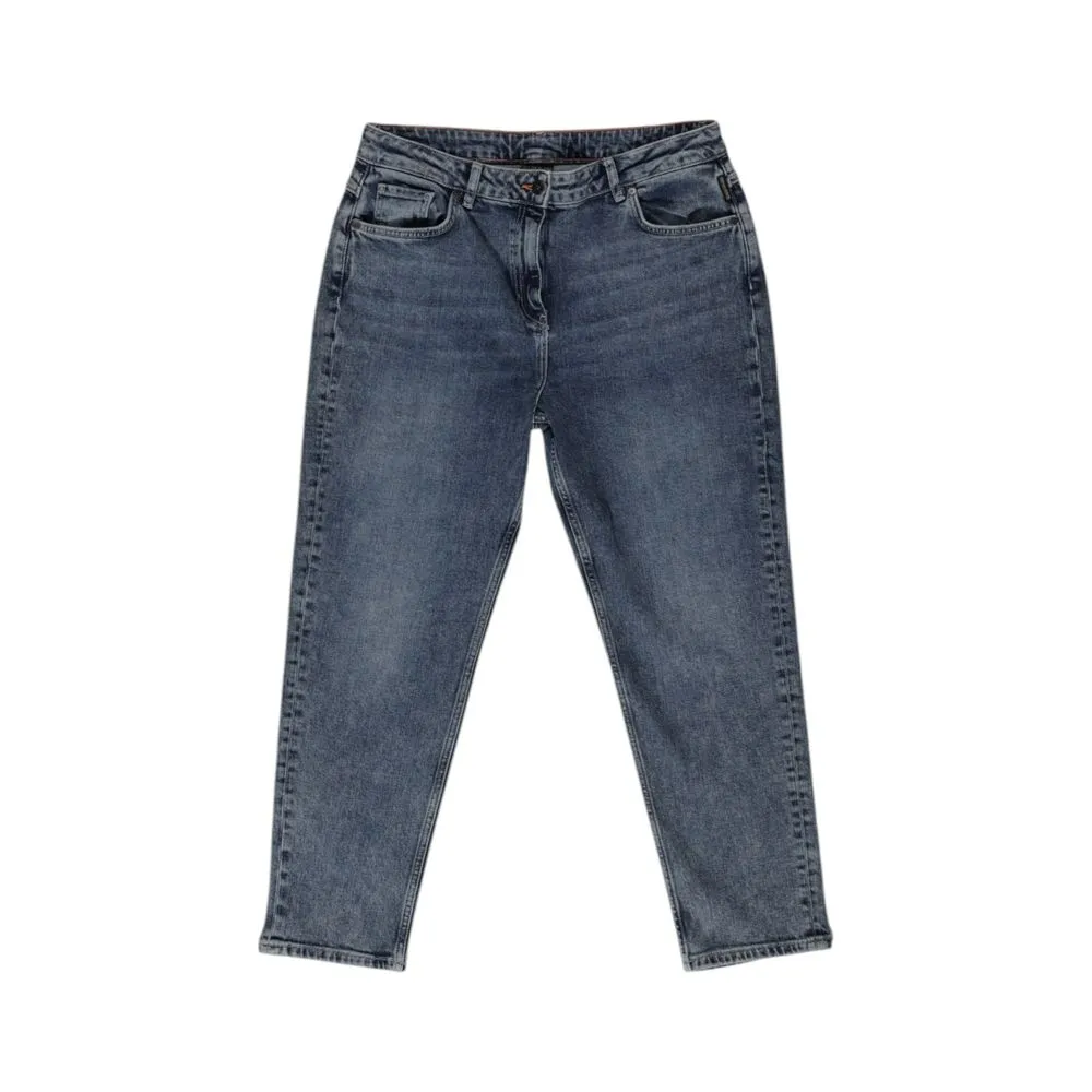 Napapijri Women's Blue Cotton Jeans & Pant