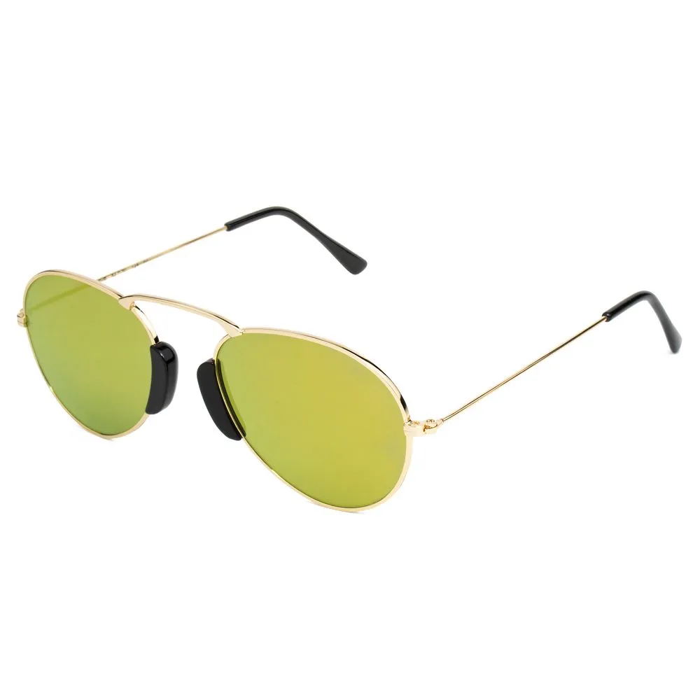 LGR Unisex Gold Metal Sunglasses