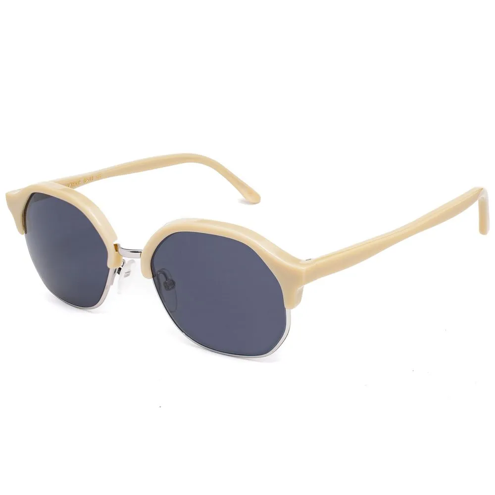 LGR Unisex White Acetate Sunglasses
