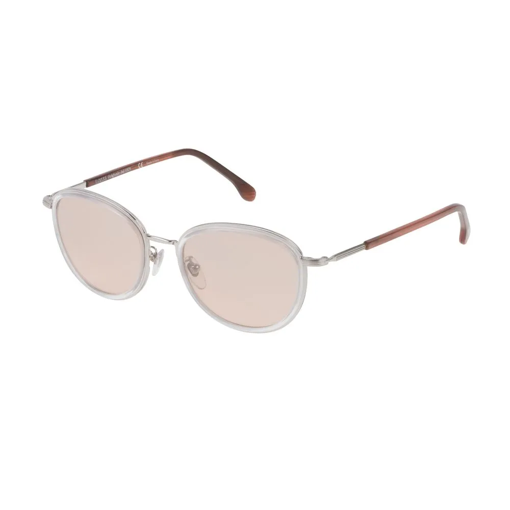 Lozza Unisex Silver Metal Sunglasses