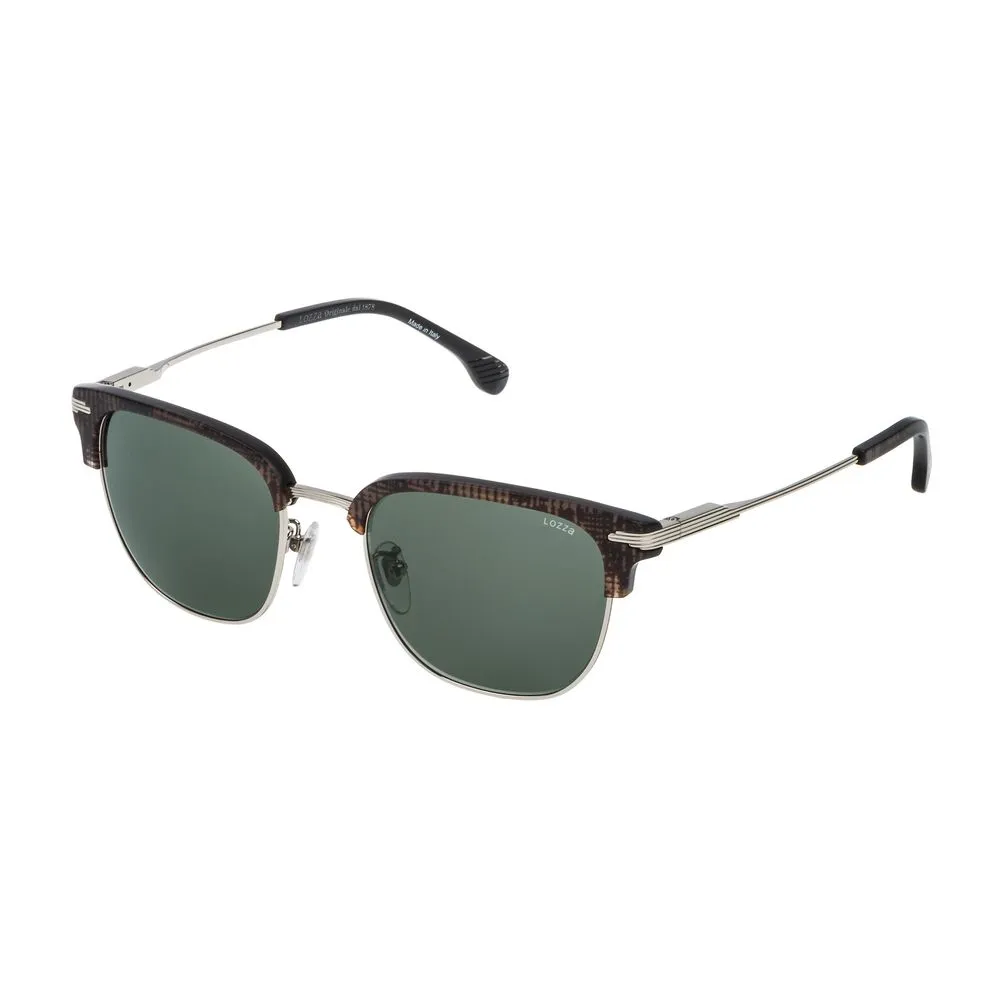 Lozza Unisex Silver Metal Sunglasses
