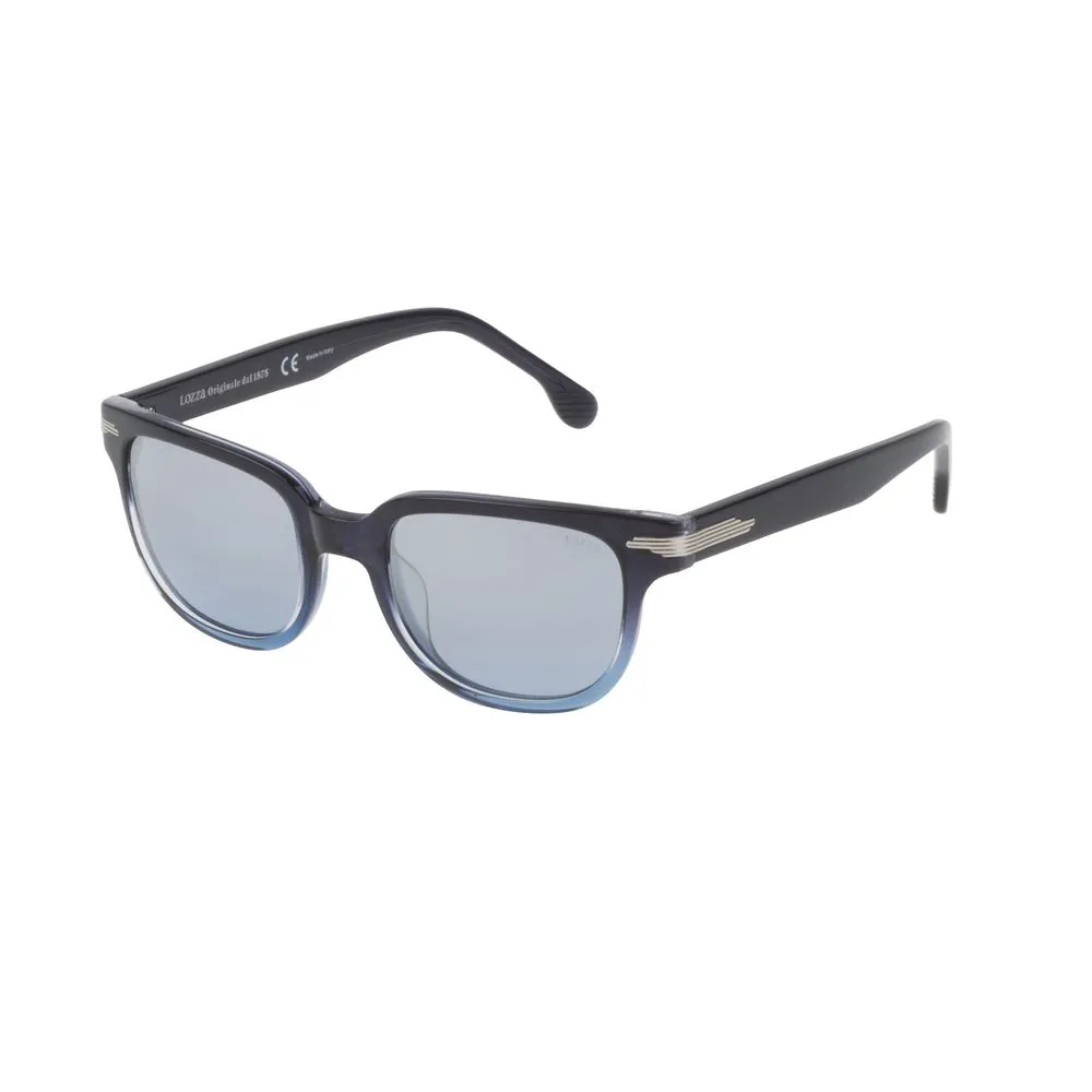 Lozza Unisex Blue Acetate Sunglasses