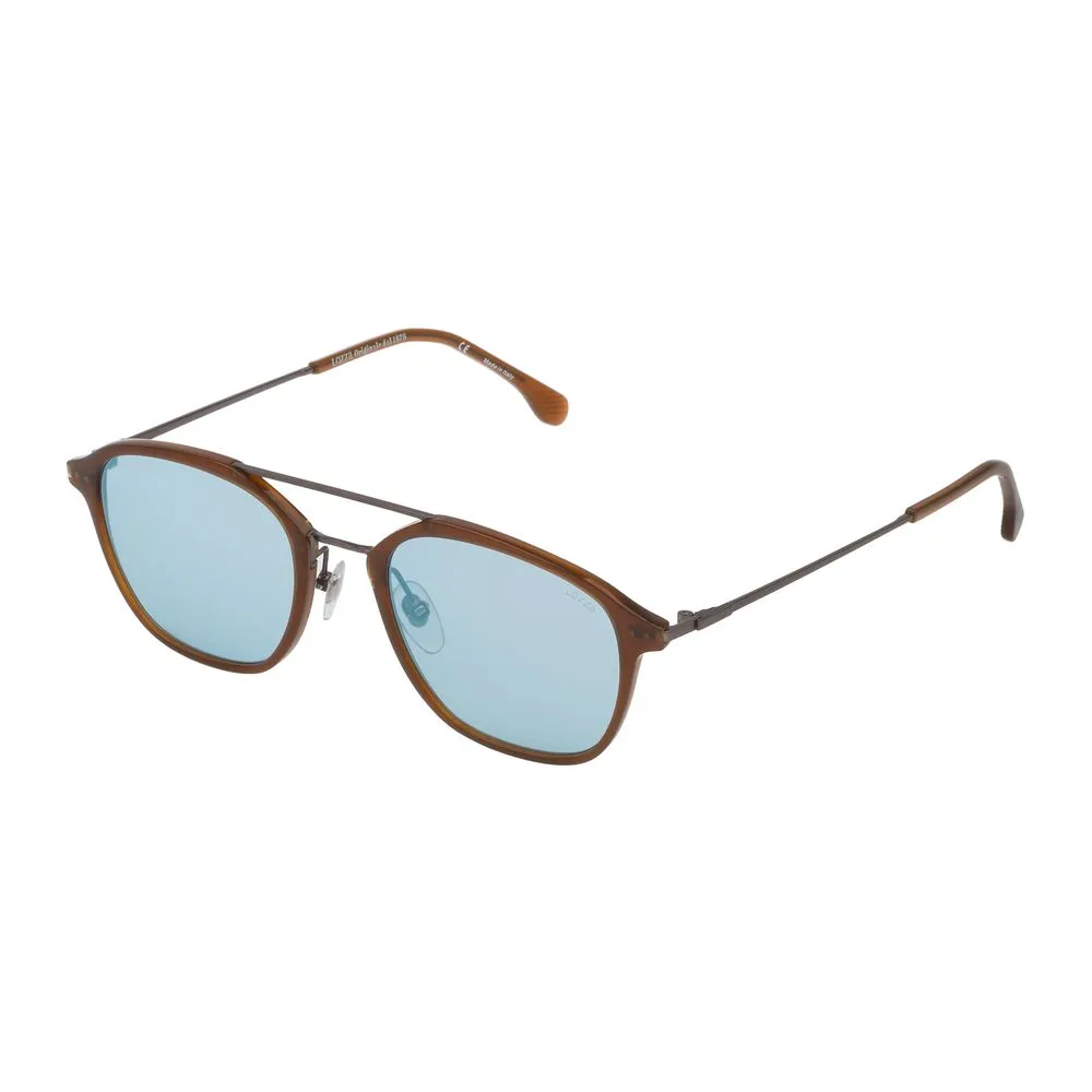 Lozza Unisex Brown Acetate Sunglasses