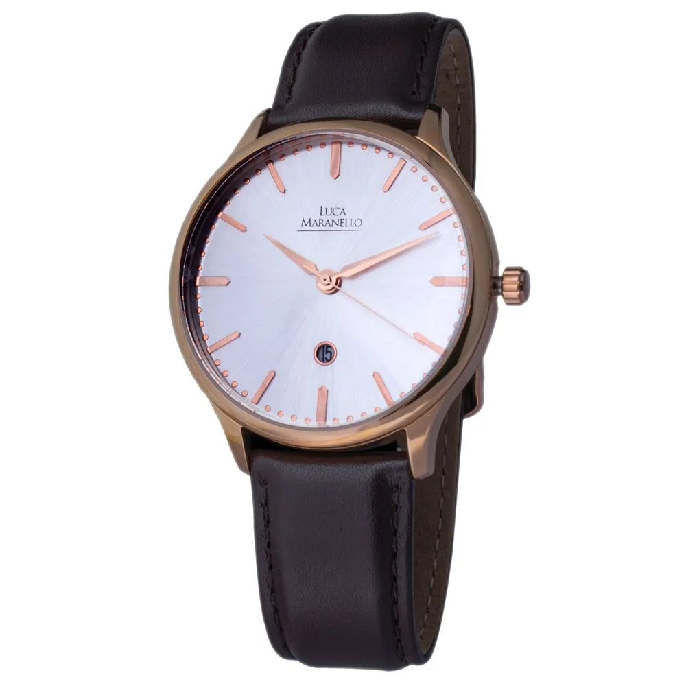 Luca Maranello Men's Brown Leather Watch