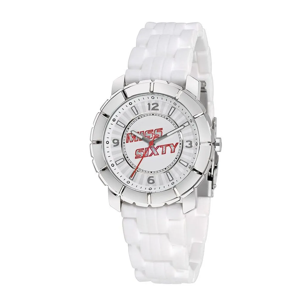 Miss Sixty Women's White Rubber Watch