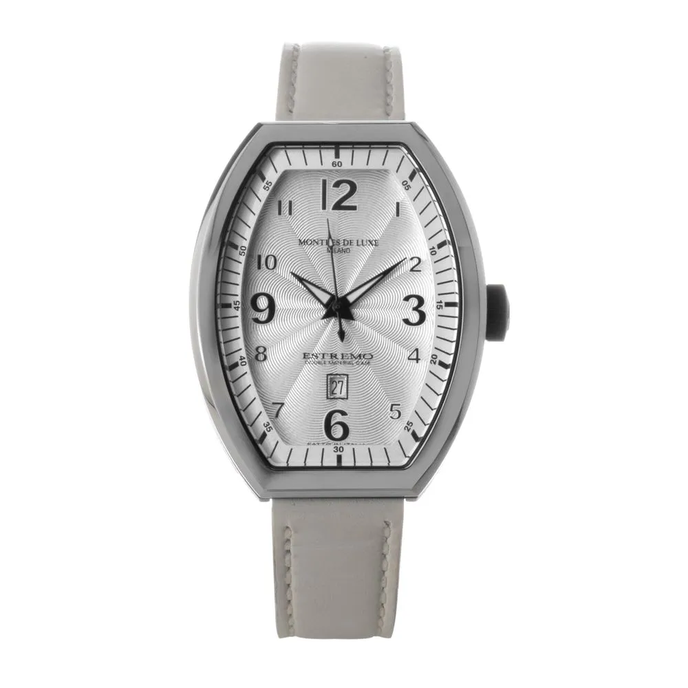 Montres De Luxe Women's White Leather Watch