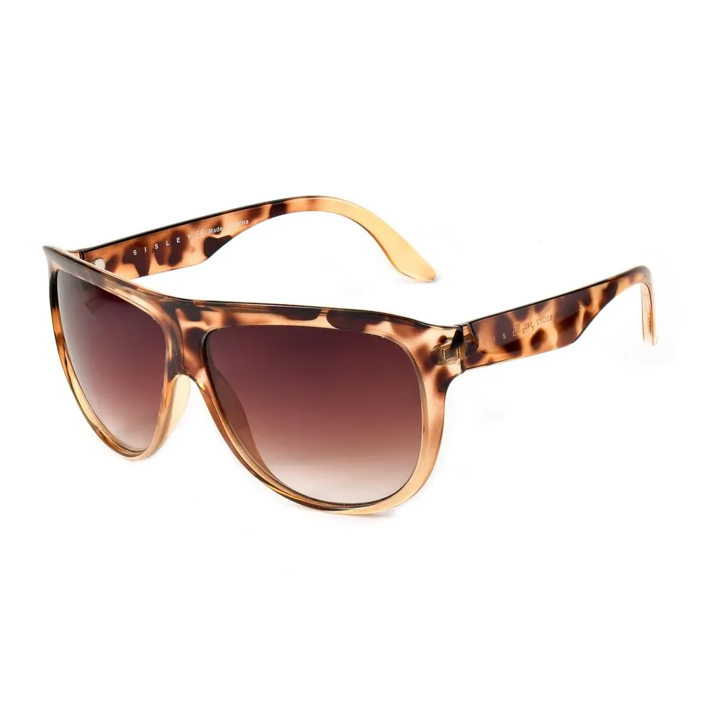Sisley Unisex Brown Acetate Sunglasses