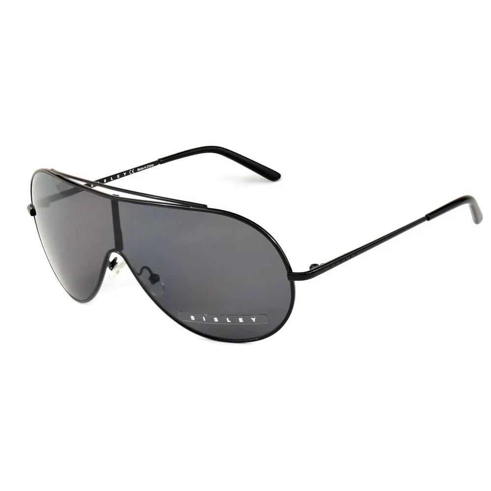 Sisley Unisex Black Metal Sunglasses