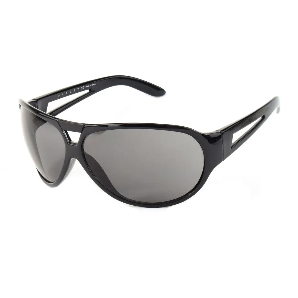 Sisley Unisex Black Acetate Sunglasses