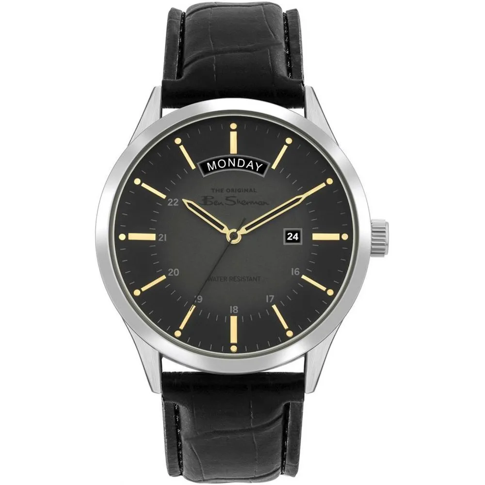 Ben Sherman Men's Black Leather Watch