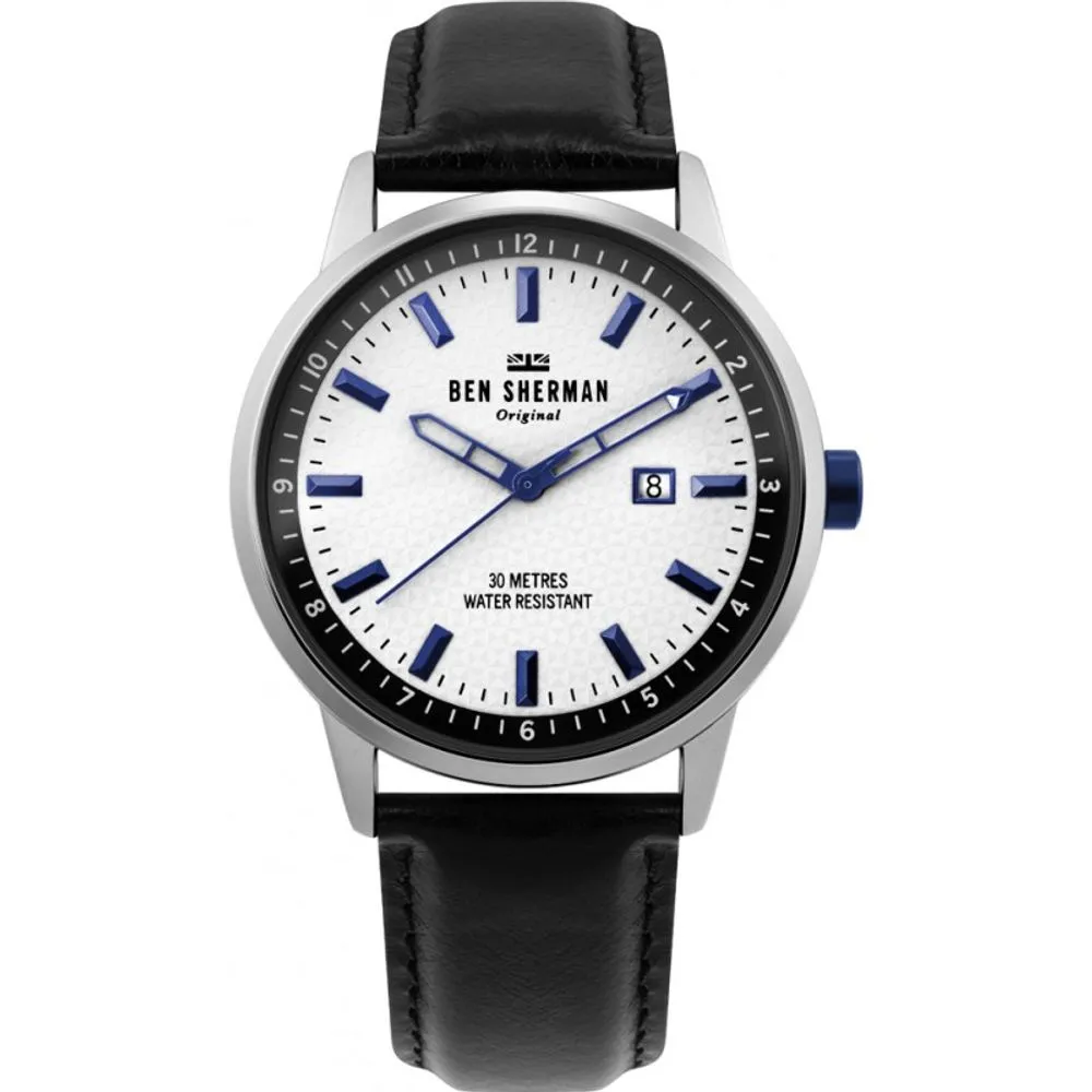 Ben Sherman Men's Black Leather Watch