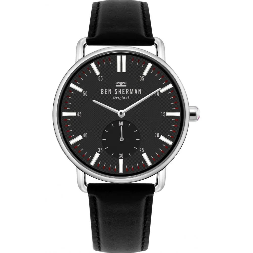 Ben Sherman Men's Black Leather Watch
