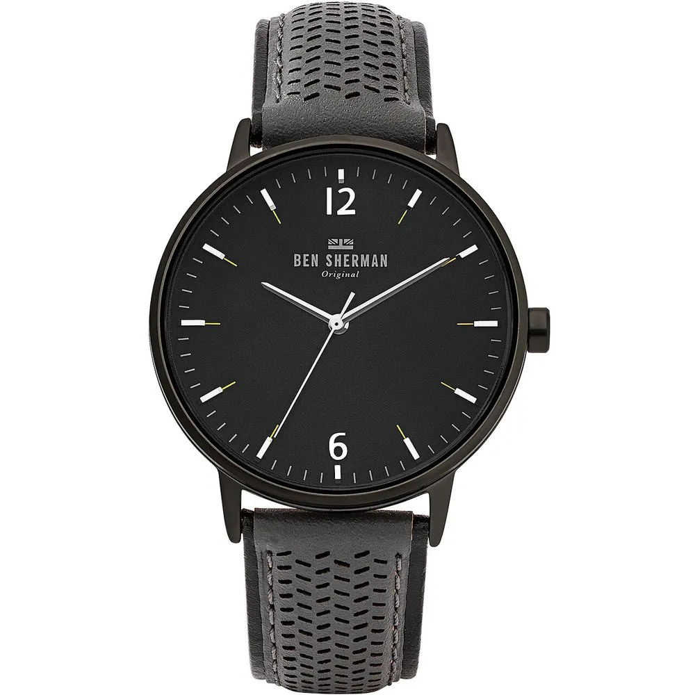 Ben Sherman Men's Black Leather Watch