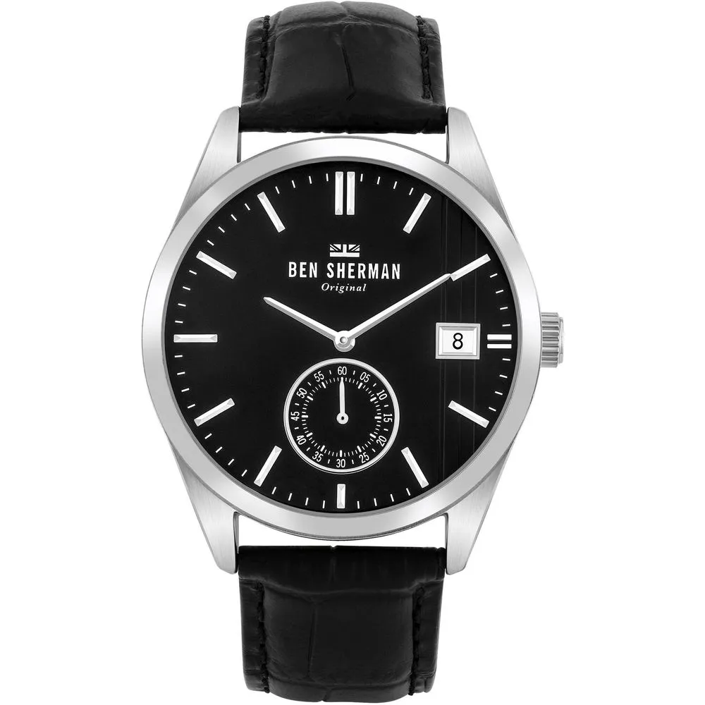 Ben Sherman Men's Black Leather Watch