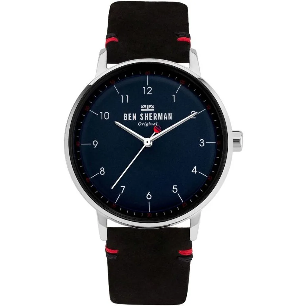 Ben Sherman Men's Black Leather Watch