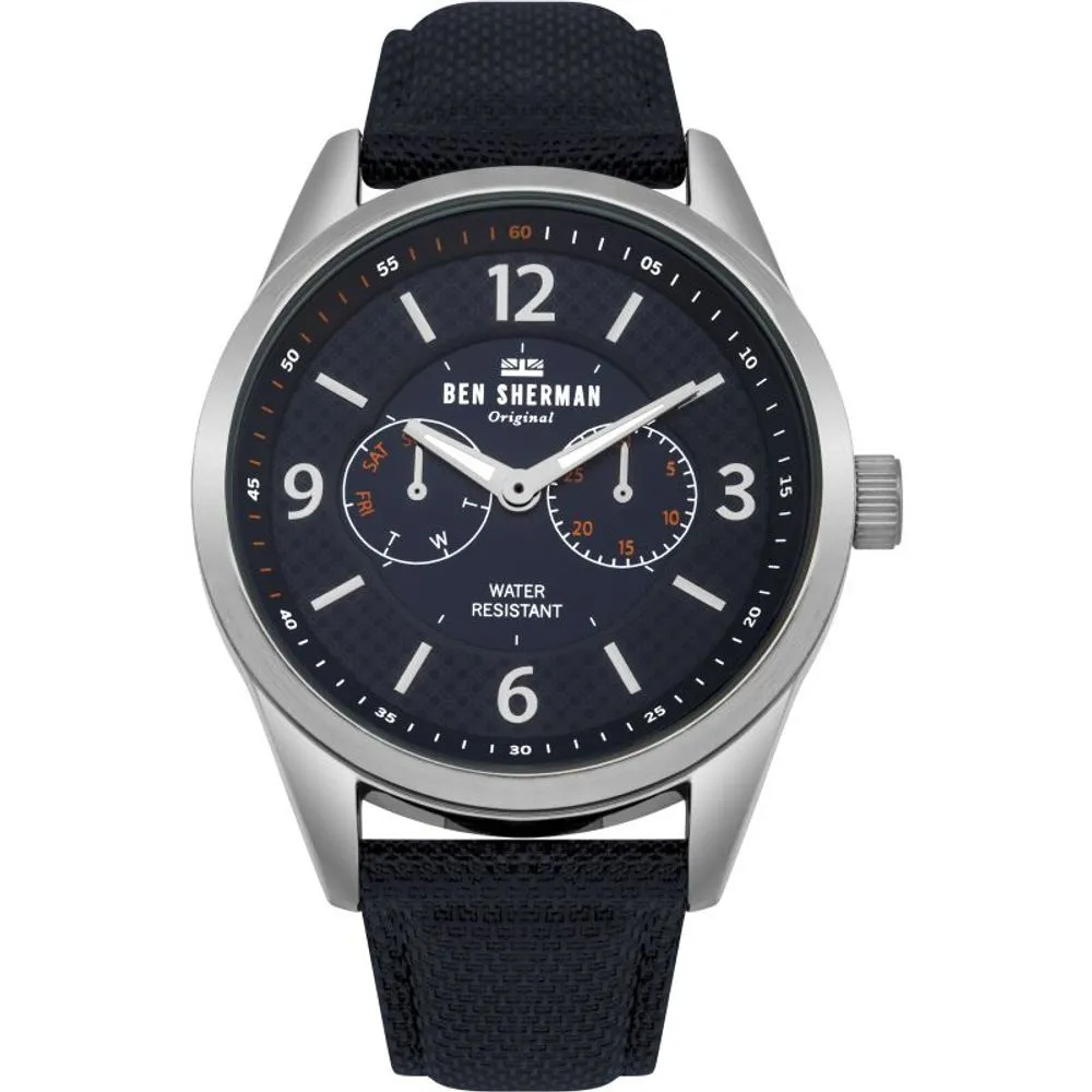 Ben Sherman Men's Black Leather Watch