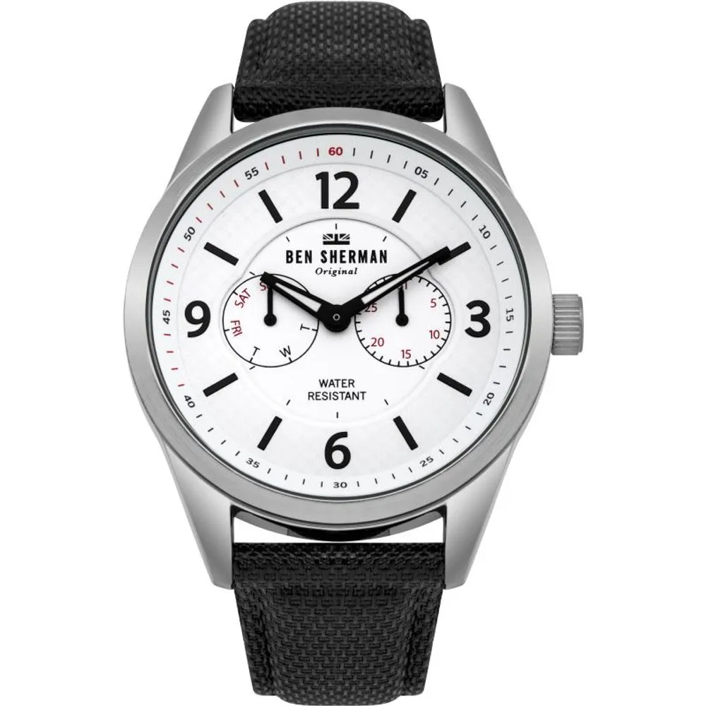 Ben Sherman Men's Black Leather Watch