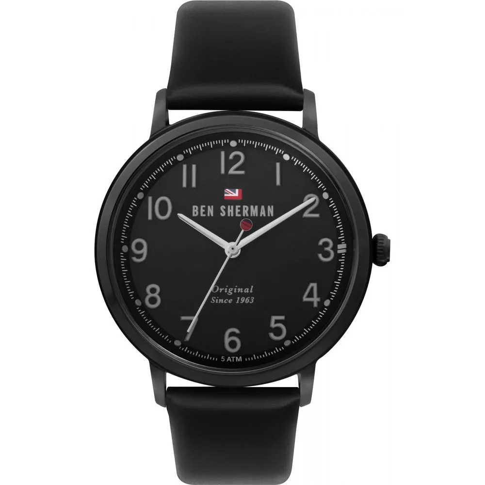 Ben Sherman Men's Black Leather Watch