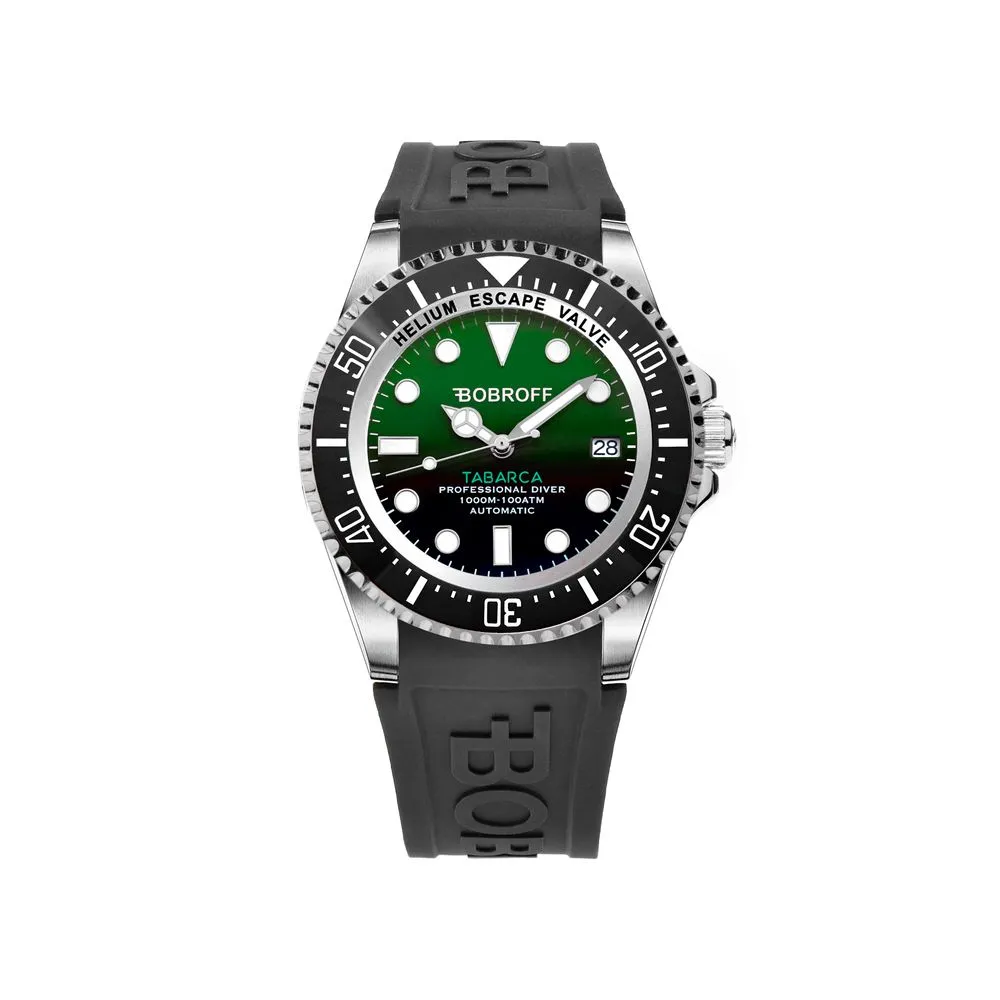 Bobroff Men's Black Rubber Watch
