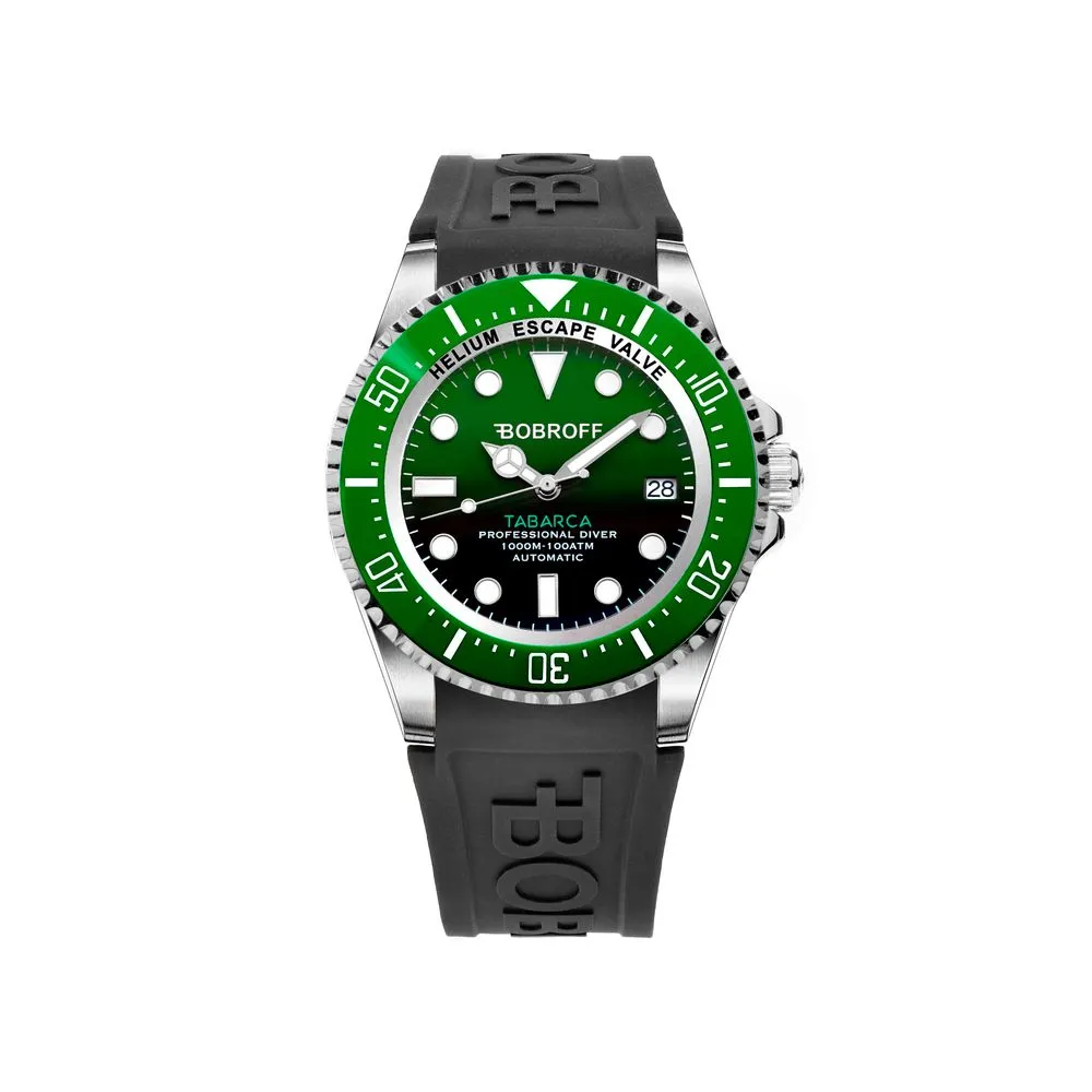 Bobroff Men's Black Rubber Watch