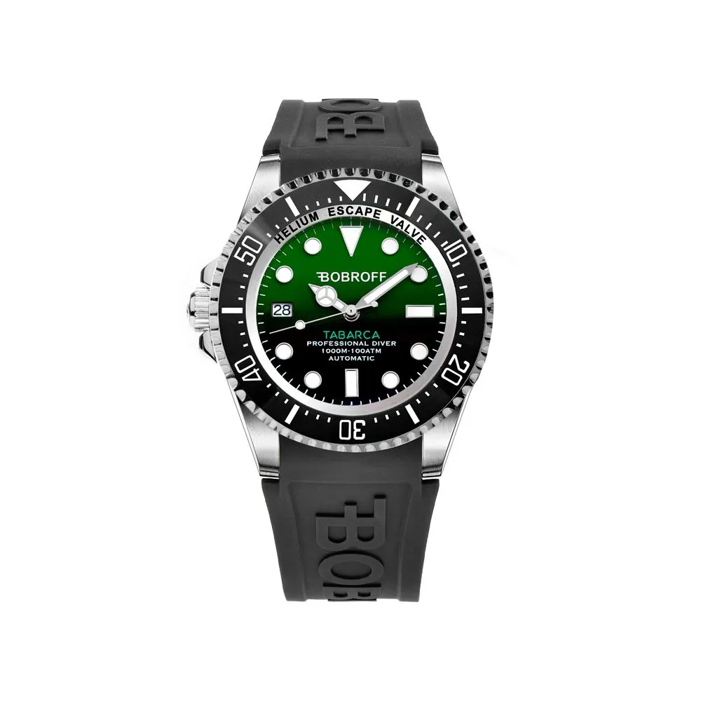 Bobroff Men's Black Rubber Watch