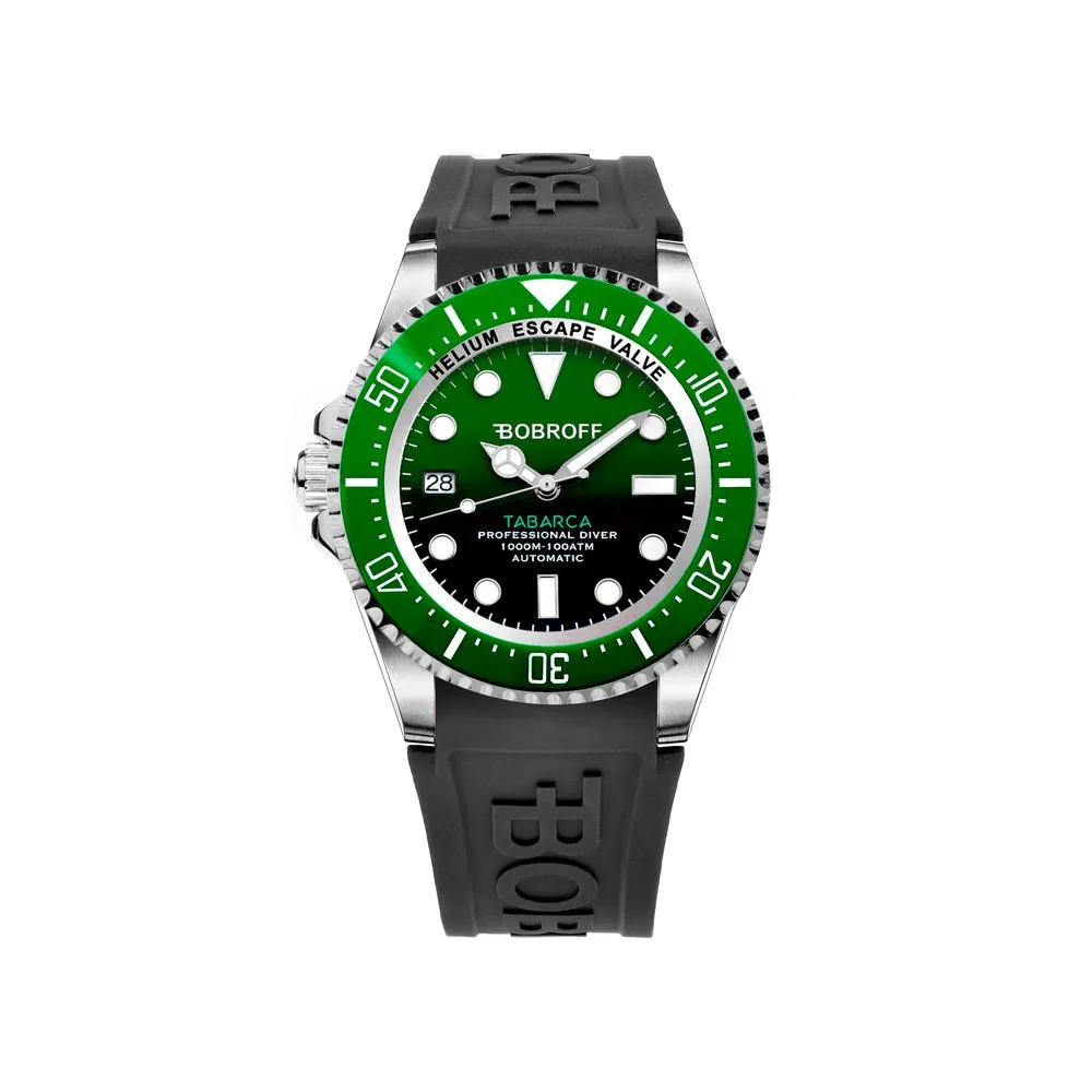 Bobroff Men's Black Rubber Watch