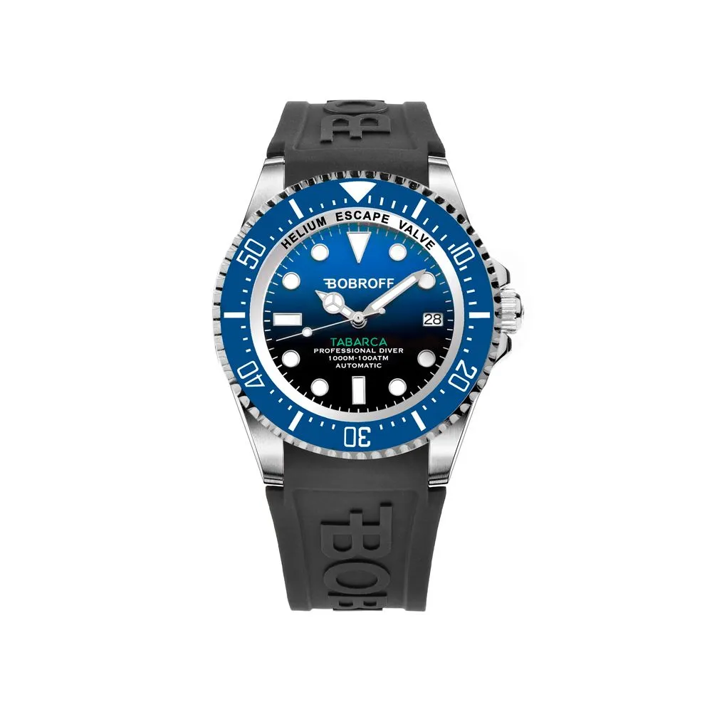 Bobroff Men's Black Rubber Watch