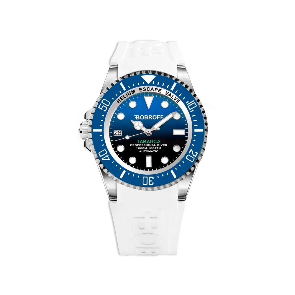 Bobroff Men's White Rubber Watch