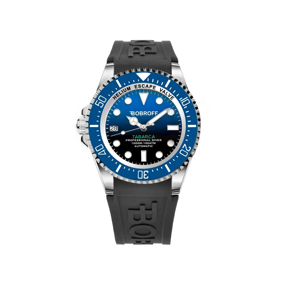 Bobroff Men's Black Rubber Watch