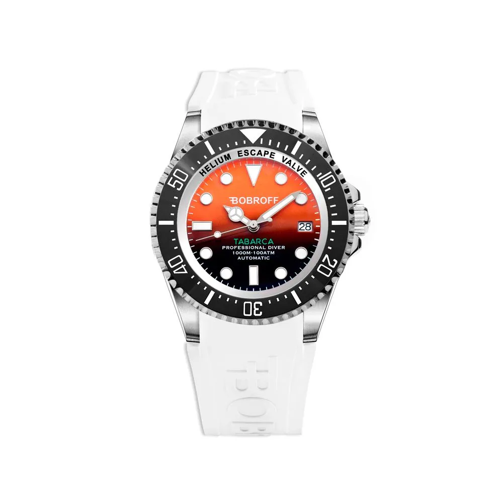 Bobroff Men's White Rubber Watch