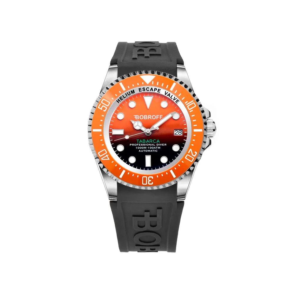 Bobroff Men's Black Rubber Watch