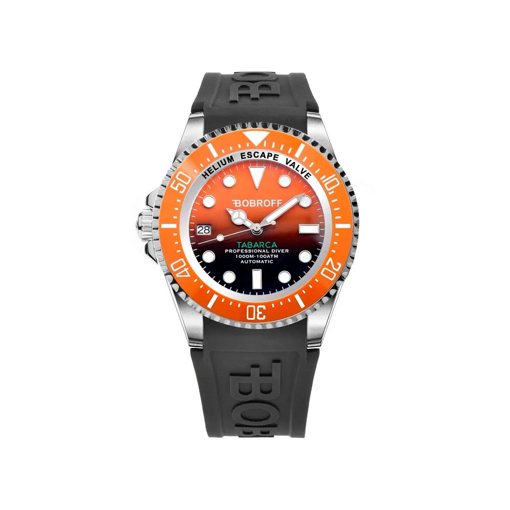 Bobroff Men's Black Rubber Watch