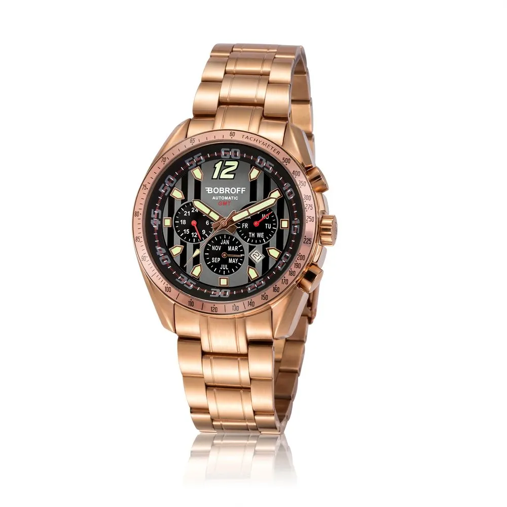 Bobroff Men's Bronze Steel Watch