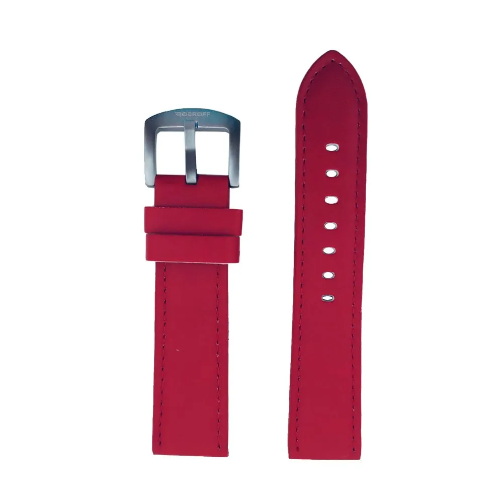 Bobroff Unisex Red Leather Watch