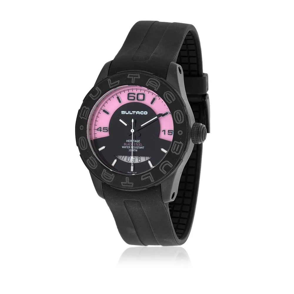 Bultaco Women's Black Rubber Watch