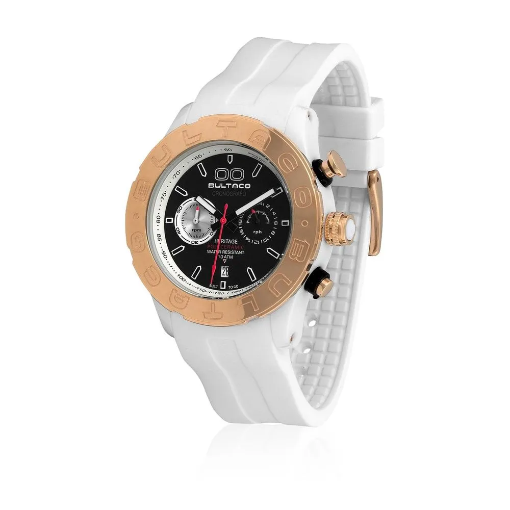Bultaco Men's White Rubber Watch