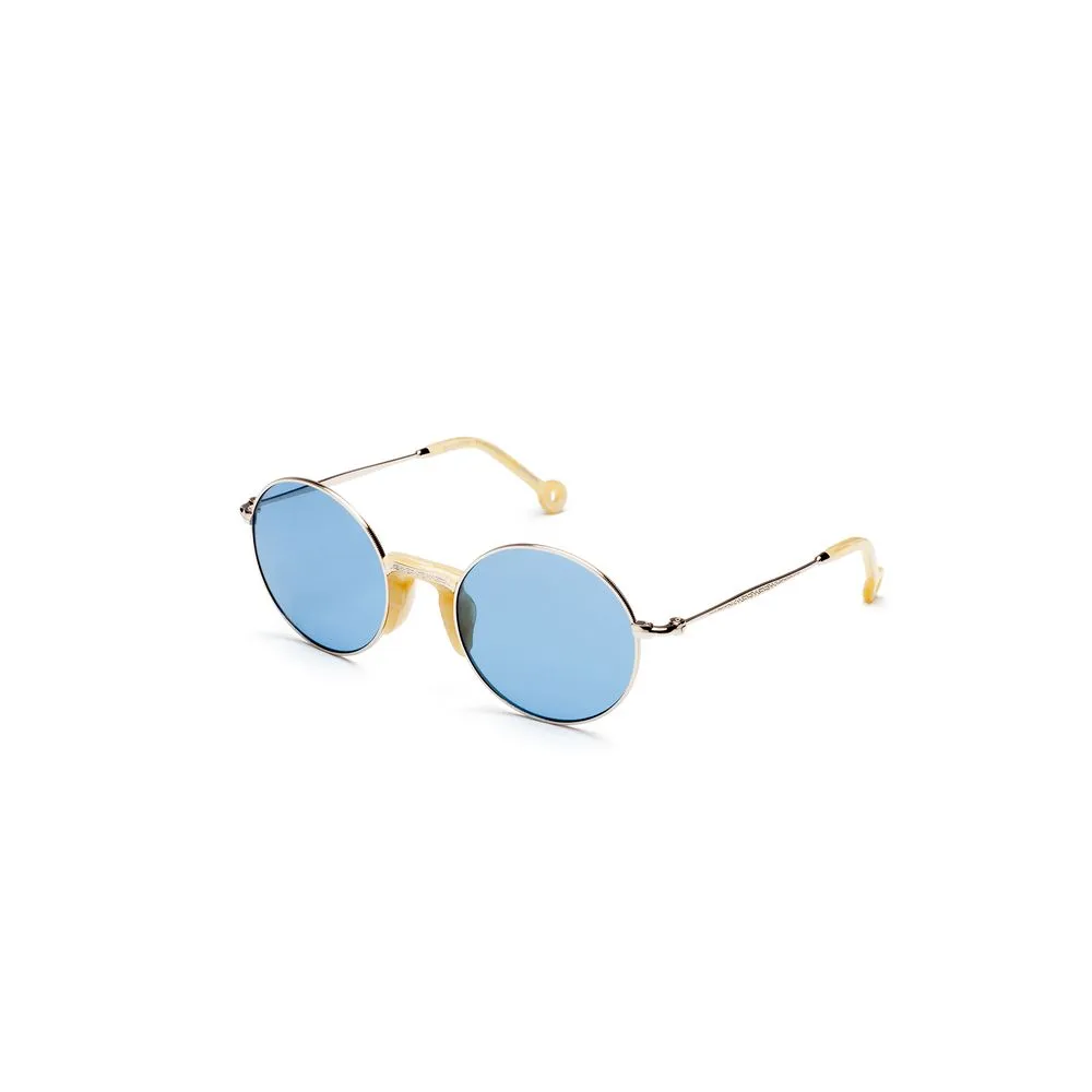 Hally&Son Men's Gold Metal Sunglasses