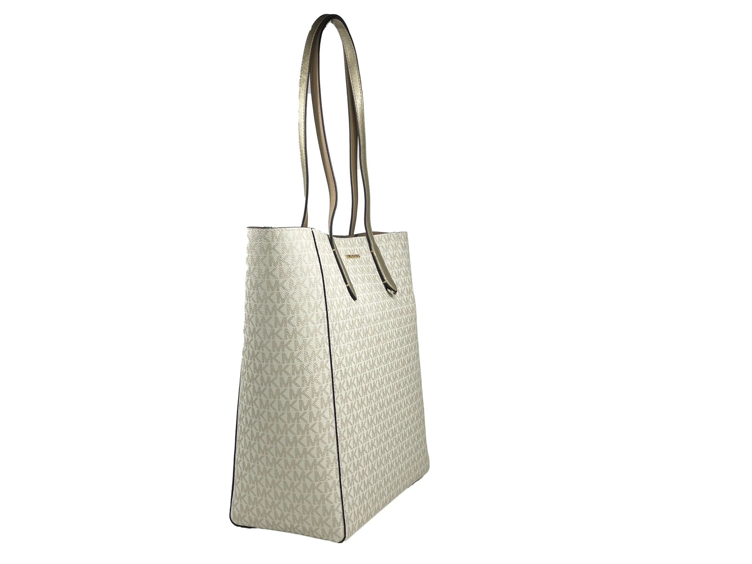 Michael Kors Women's Vincent With Card Case Large Tote Purse Bag Gold