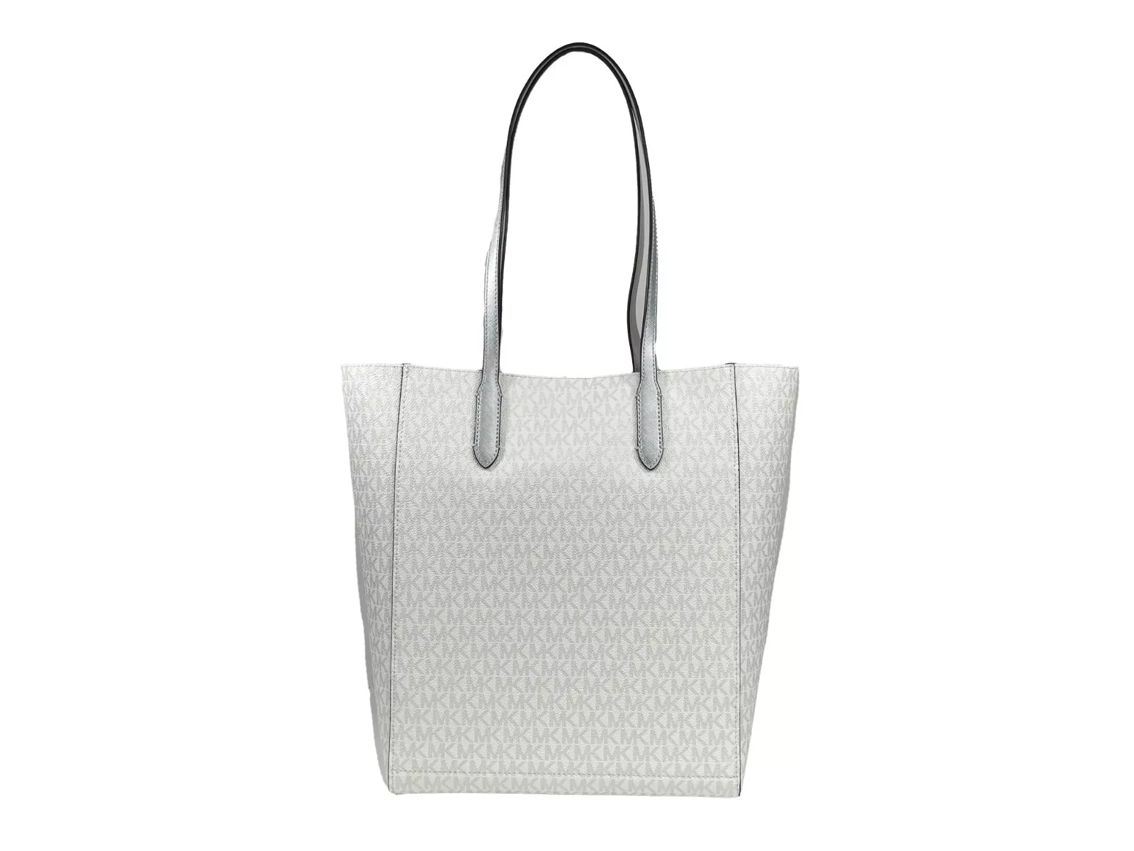 Michael Kors Women's Vincent With Card Case Large Tote Purse Bag Silver