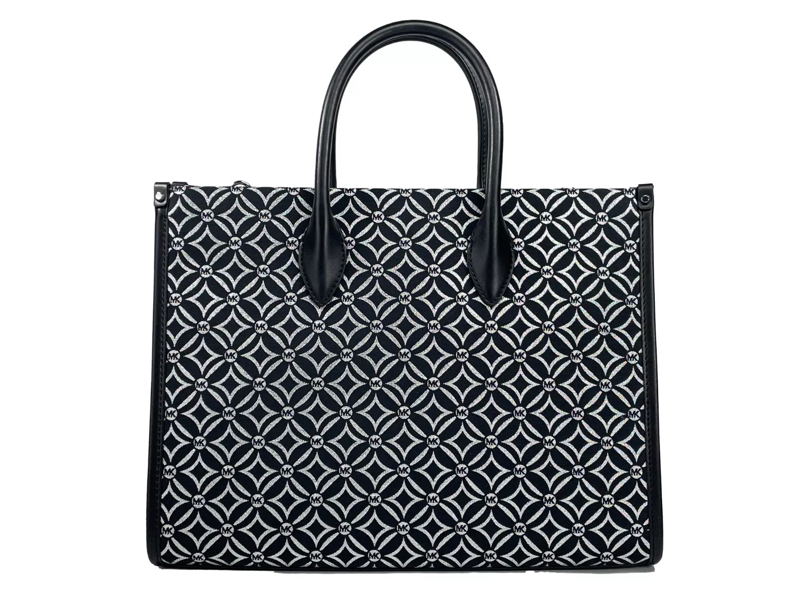 Michael Kors Women's Mirella Medium Top Zip Crossbody Tote Bag Black