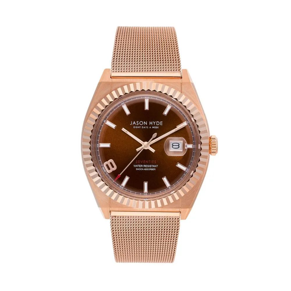 Jason Hyde Men's Rose Gold Textile Watch